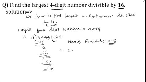 Find the largest 4 digit number divisible by 16. .